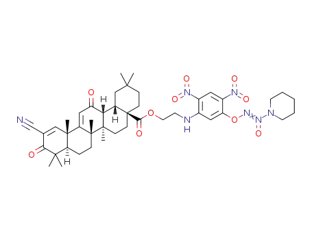 O2-(2,4-dinitro-5-{2-[2-cyano-3,12-dioxooleana-1,9(11)-dien-28-oyl]-oxoethylamino}phenyl)-1-(piperidine-1-yl)diazen-1-ium-1,2-diolate