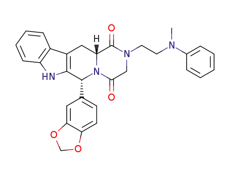 (6R,12aR)-6-(benzo[d][1,3]dioxol-5-yl)-2-(2-(methyl(phenyl)amino)ethyl)-2,3,6,7,12,12a-hexahydropyrazino[1′,2′:1,6]pyrido-[3,4-b]indole-1,4-dione