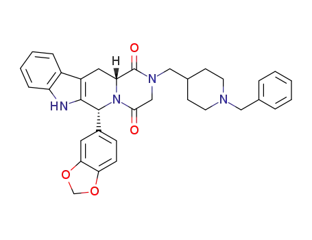 (6R,12aR)-6-(benzo[d][1,3]dioxol-5-yl)-2-((1-benzylpiperidin-4-yl)methyl)-2,3,6,7,12,12a-hexahydropyrazino[1′,2′:1,6]pyrido[3,4-b]indole-1,4-dione
