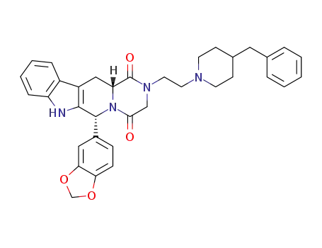 (6R,12aR)-6-(benzo[d][1,3]dioxol-5-yl)-2-(2-(4-benzylpiperidin-1-yl)ethyl)-2,3,6,7,12,12a-hexahydropyrazino[1′,2′:1,6]pyrido[3,4-b]indole-1,4-dione