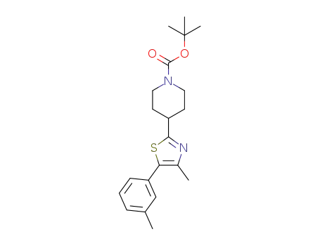 4-[4-methyl-5-(3-methylphenyl)thiazole-2-yl]-N-boc-piperidine