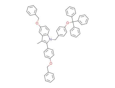 5-(benzyloxy)-2-[4-(benzyloxy)phenyl]-3-methyl-1-[[4-(triphenylmethoxy)phenyl]methyl]-1H-indole