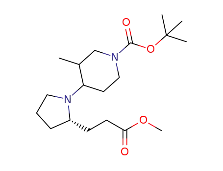 tert-butyl 4-((S)-2-(3-methoxy-3-oxopropyl)pyrrolidin-1-yl)-3-methylpiperidine-1-carboxylate