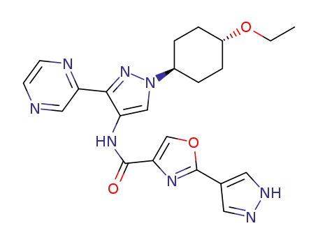 N-(1-((1r,4r)-4-ethoxycyclohexyl)-3-(pyrazin-2-yl)-1H-pyrazol-4-yl)-2-(1H-pyrazol-4-yl)oxazole-4-carboxamide