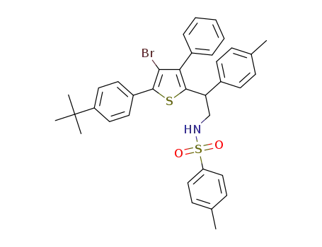 N-(2-(4-bromo-5-(4-(tert-butyl)phenyl)-3-phenylthiophen-2-yl)-2-(p-tolyl)ethyl)-4-methylbenzenesulfonamide
