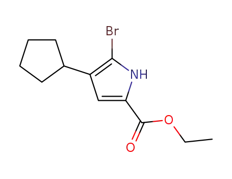 ethyl 5-bromo-4-cyclopentyl-1H-pyrrole-2-carboxylate