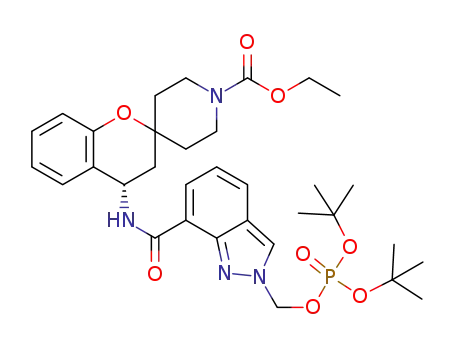 (S)-ethyl 4-(2-(((di-tert-butoxyphosphoryl)oxy)methyl)-2H-indazole-7-carboxamido)spiro[chroman-2,4'-piperidine]-1'-carboxylate