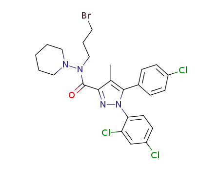bromopropyl-[N-(piperidin-1-yl)-5-(4-chlorophenyl)-1-(2,4-dichlorophenyl)-4-methyl-1H-pyrazole-3-carboxamide]