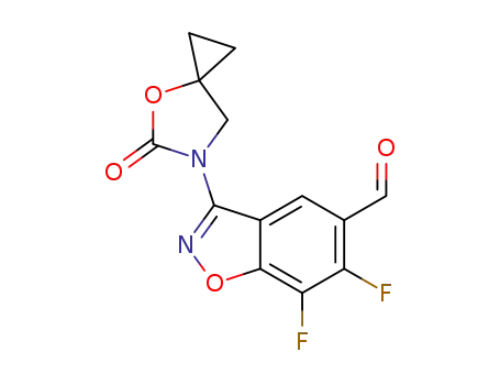 6,7-difluoro-3-(5-oxo-4-oxa-6-azaspiro[2.4]heptane-6-yl)benzo[d]isoxazole-5-carbaldehyde
