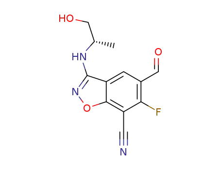 (S)-6-fluoro-5-formyl-3-((1-hydroxypropan-2-yl)amino)benzo[d]isoxazole-7-carbonitrile