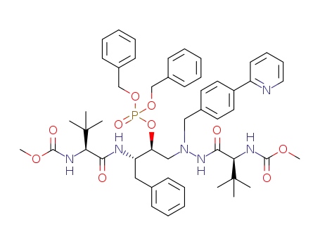 methyl ((5S,8S,9S,14S)-8-benzyl-9-((bis(benzyloxy)phosphoryl)-oxy)-5-(tert-butyl)-15,15-dimethyl-3,6,13-trioxo-11-(4-(pyridin-2-yl)benzyl)-2-oxa-4,7,11,12-tetraazahexadecan-14-yl)carbamate
