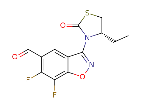 (S)-3-(4-ethyl-2-oxothiazolidin-3-yl)-6,7-difluorobenzo[d]isoxazole-5-carbaldehyde
