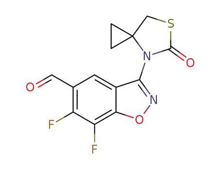 6,7-difluoro-3-(5-oxo-6-thia-4-azaspiro[2.4]heptan-4-yl)benzo[d]isoxazole-5-carbaldehyde