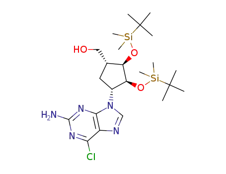 ((1R,2R,3S,4R)-4-(2-amino-6-chloro-9H-purin-9-yl)-2,3-bis((tert-butyldimethylsilyl)oxy)cyclopentyl)methanol