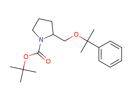 tert-butyl 2-{[(2-phenylpropan-2-yl)oxy]methyl}pyrrolidine-1-carboxylate