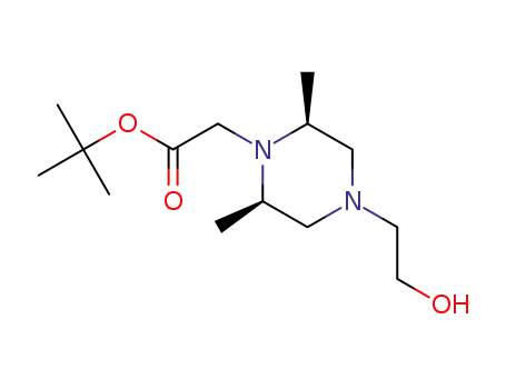 tert-butyl 2-((2S,6R)-4-(2-hydroxyethyl)-2,6-dimethylpiperazin-1-yl)acetate