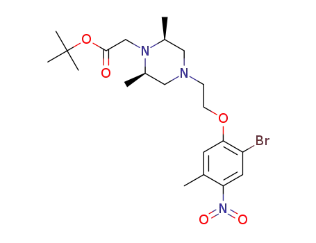 tert-butyl 2-((2S,6R)-4-(2-(2-bromo-5-methyl-4-nitrophenoxy)ethyl)-2,6-dimethylpiperazin-1-yl)acetate