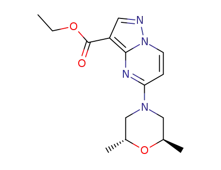 ethyl 5-[(2R,6R)-2,6-dimethylmorpholin-4-yl]pyrazolo[1,5-a]pyrimidine-3-carboxylate