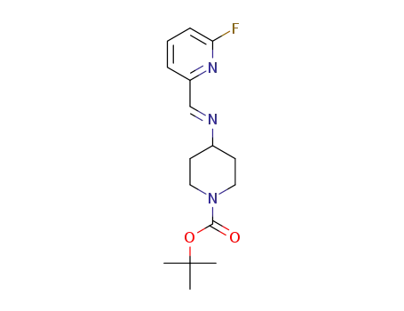 (E)-tert-butyl 4-(((6-fluoropyridin-2-yl)methylene)amino)piperidine-1-carboxylate