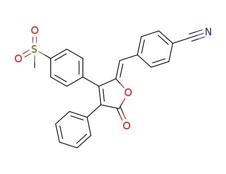 (5Z)-5-(4-cyanobenzylidene)-4-(4-(methylsulfonyl)phenyl)-3-phenylfuran-2(5H)-one