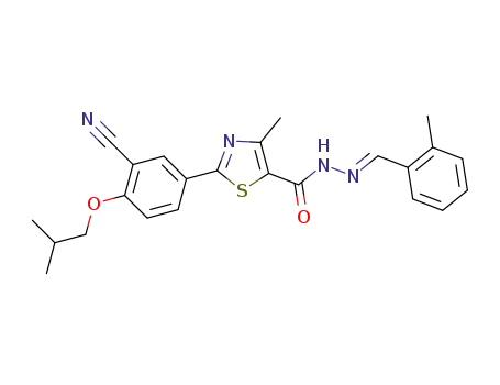 (E)-2-(3-cyano-4-isobutoxyphenyl)-4-methyl-N’-(2-methylbenzylidene)thiazole-5-carbohydrazide