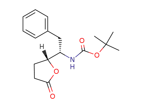 Carbamic acid,
[(1S)-2-phenyl-1-[(2R)-tetrahydro-5-oxo-2-furanyl]ethyl]-,
1,1-dimethylethyl ester