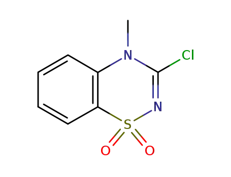 Molecular Structure of 107089-76-9 (3-chloro-4-methyl-4H-1,2,4-benzothiadiazine 1,1-dioxide)