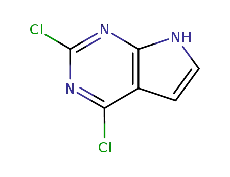 Molecular Structure of 90213-66-4 (2,4-DICHLORO-7H-PYRROLO2,3-DPYRIMIDINE)