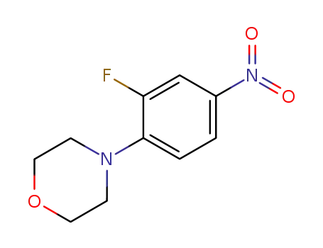 Molecular Structure of 2689-39-6 (4-(2-FLUORO-4-NITRO-PHENYL)-MORPHOLINE)