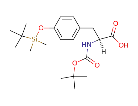 Molecular Structure of 94732-15-7 (L-Tyrosine,
N-[(1,1-dimethylethoxy)carbonyl]-O-[(1,1-dimethylethyl)dimethylsilyl]-)