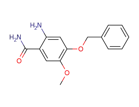 Molecular Structure of 60547-98-0 (Benzamide, 2-amino-5-methoxy-4-(phenylmethoxy)-)