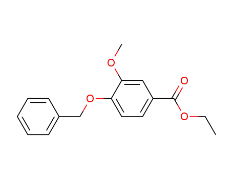 Molecular Structure of 185033-64-1 (Benzoic acid, 3-methoxy-4-(phenylmethoxy)-, ethyl ester)