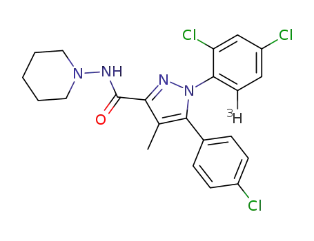 N-(piperidin-1-yl)-5-(4-chlorophenyl)-1-([6-3H]-2,4-dichlorophenyl)-4-methyl-1H-pyrazole-3-carboxamide