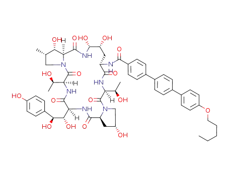 Echinocandin B,1-[(4R,5R)-4,5-dihydroxy-N2-[[4''-(pentyloxy)[1,1':4',1''-terphenyl]-4-yl]carbonyl]-L-ornithine]-