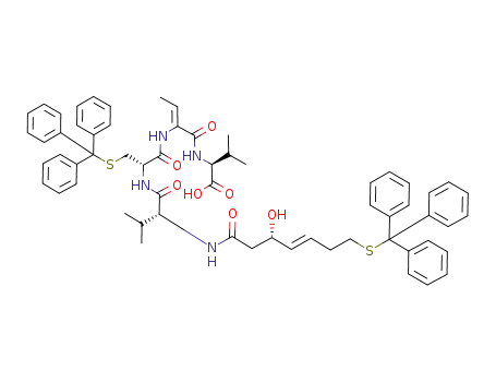 (5E,7S,11R,14S,17E,20S)-17-ethylidene-7-hydroxy-11,20-diisopropyl-9,12,15,18-tetraoxo-1,1,1-triphenyl-14-(tritylthiomethyl)-2-thia-10,13,16,19-tetraazahenicos-5-en-21-oic acid