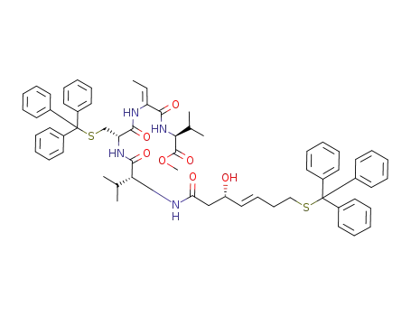 (5E,7S,11R,14S,17E,20S)-methyl 17-ethylidene-7-hydroxy-11,20-diisopropyl-9,12,15,18-tetraoxo-1,1,1-triphenyl-14-(tritylthiomethyl)-2-thia-10,13,16,19-tetraazahenicos-5-en-21-oate
