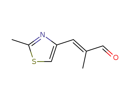 2-Propenal, 2-methyl-3-(2-methyl-4-thiazolyl)-, (2E)-