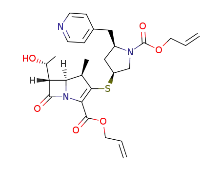 (4R,5S,6S)-3-((3S,5R)-1-Allyloxycarbonyl-5-pyridin-4-ylmethyl-pyrrolidin-3-ylsulfanyl)-6-((R)-1-hydroxy-ethyl)-4-methyl-7-oxo-1-aza-bicyclo[3.2.0]hept-2-ene-2-carboxylic acid allyl ester