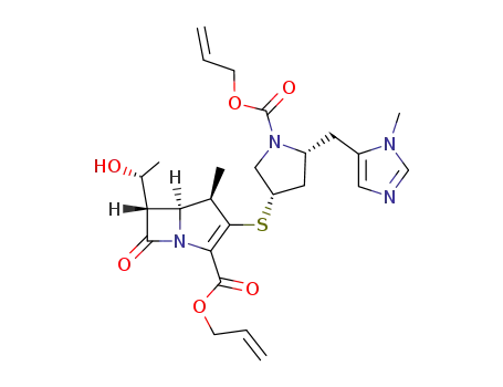 (4R,5S,6S)-3-[(3S,5R)-1-Allyloxycarbonyl-5-(3-methyl-3H-imidazol-4-ylmethyl)-pyrrolidin-3-ylsulfanyl]-6-((R)-1-hydroxy-ethyl)-4-methyl-7-oxo-1-aza-bicyclo[3.2.0]hept-2-ene-2-carboxylic acid allyl ester