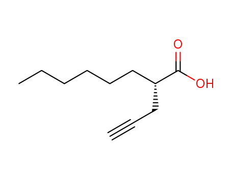Molecular Structure of 185463-37-0 (Octanoic acid, 2-(2-propynyl)-, (2S)-)