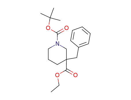 Molecular Structure of 170842-80-5 (3-BENZYL-PIPERIDINE-1,3-DICARBOXYLIC ACID 1-TERT-BUTYL ESTER 3-ETHYL ESTER)