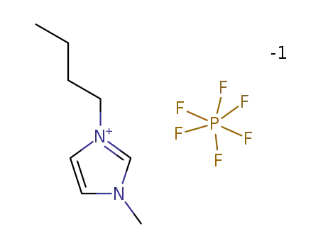 Molecular Structure of 174501-64-5 (1-Butyl-3-methylimidazolium hexafluorophosphate)