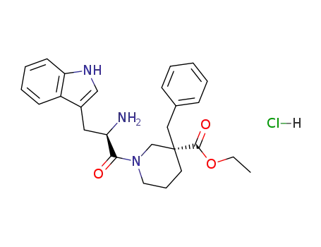 (S)-1-[(R)-2-Amino-3-(1H-indol-3-yl)-propionyl]-3-benzyl-piperidine-3-carboxylic acid ethyl ester; hydrochloride