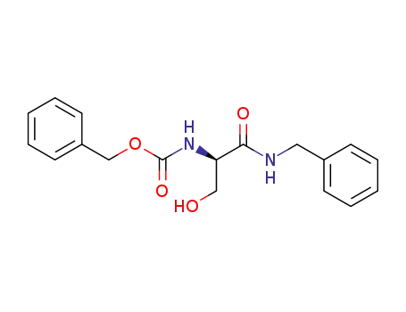 Molecular Structure of 219835-31-1 (N-[(1R)-1-(Hydroxymethyl)-2-oxo-2-[(phenylmethyl)amino]ethyl]carbamic acid benzyl ester)