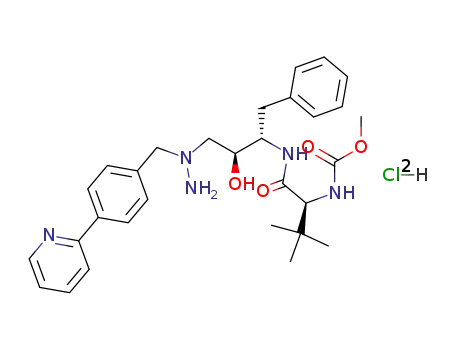 1-[4-(pyridine-2-yl)-phenyl]-4(S)-hydroxy-2-amino-5(S)-N-(N-methoxycarbonyl-(L)-tert-leucyl)amino-6-phenyl-2-azahexane dihydrochioride
