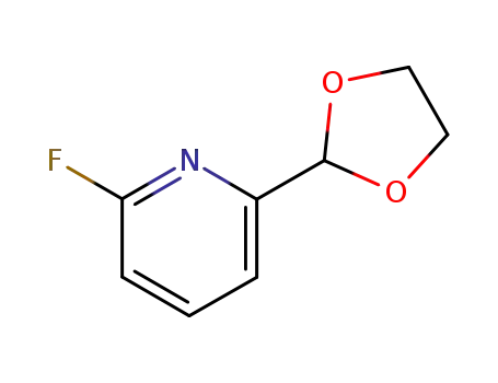 Molecular Structure of 208111-44-8 (2-(1,3-dioxolan-2-yl)-6-fluoropyridine)