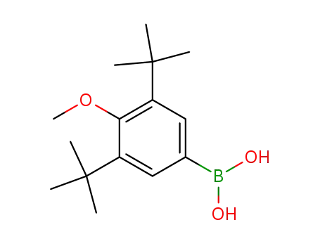 Molecular Structure of 233584-42-4 ((3,5-Di-tert-butyl-4-methoxyphenyl)boronic acid)