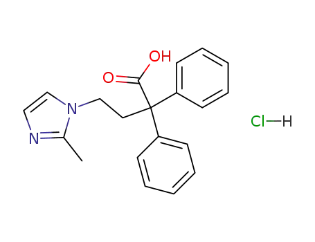 4-(2-methyl-1-imidazolyl)-2,2-diphenylbutyric acid monohydrochloride