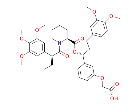 2-(3-((R)-3-(3,4-dimethoxyphenyl)-1-(((S)-1-((S)-2-(3,4,5-trimethoxyphenyl)butanoyl)piperidine-2-carbonyl)oxy)propyl)phenoxy)acetic acid