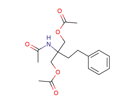 Molecular Structure of 162359-95-7 (N-[1,1-Bis[(acetyloxy)methyl]-3-phenylpropyl]acetamide)